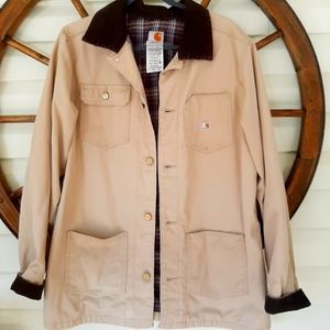 Women's Carhartt Beige Chore Barn Jacket Large